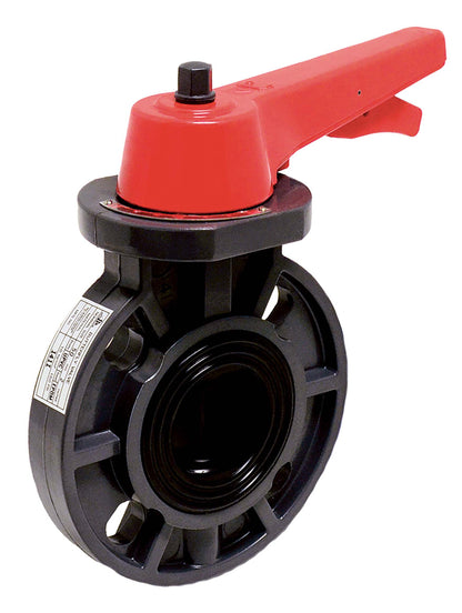 P21 6" Schedule 80 PVC Wafer Butterfly Valve