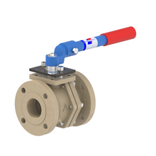 4000D 2 1/2" Ductile Iron Flanged - Raised Face - Full Port Ball Valve 150#